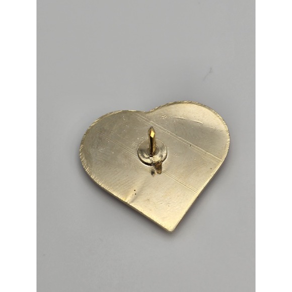 Vtg ST. LUKE'S 'First 20 Years' Service Pin Brooch Hold‎ Tone Red Enamel Resin - Picture 2 of 5